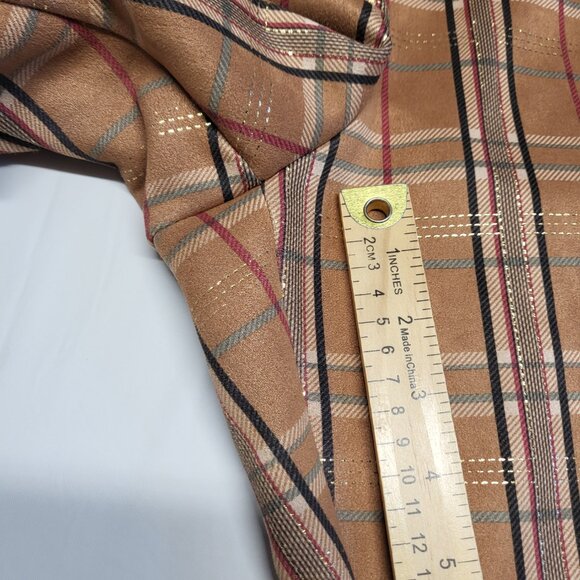 Plaid Women's Pants in Brown and Tan - Picture 10 of 13